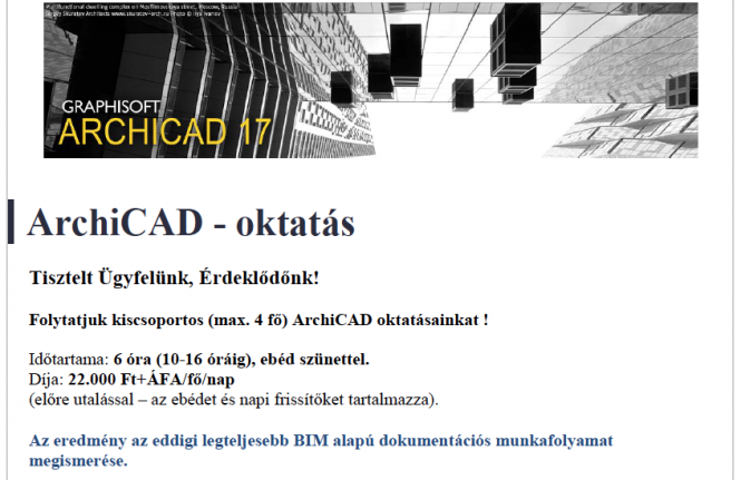 archicad oktatas